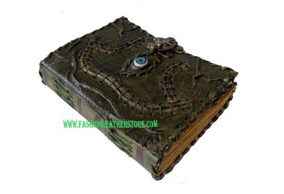 Wholesaler Handmade Grimoire Hocus Pocus Lunar Evil Eye Leather Journal Book Of Shadows Le